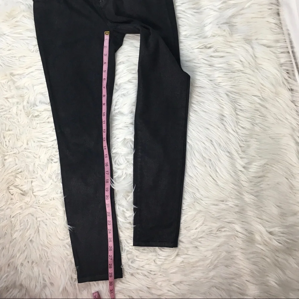 MOSSIMO BLACK SHIMMER SKINNY JEANS JUNIOR SZ 5